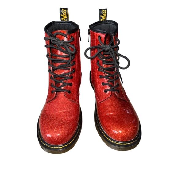 Doc Martens Red Glitter 1460 Womens 7 - Picture 2 of 8